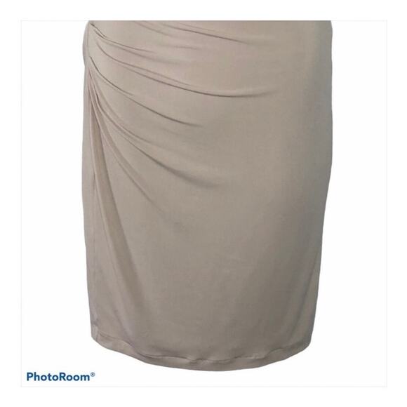 Victoria’s Secret One Shoulder Tan Nude Bodycon Dress Size Small Draped Fit - Picture 7 of 15